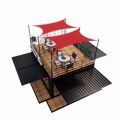 ショップ 20フィート 公園 BBQ コンテナ モバイル 携帯式 組み立て コーヒー バー 木造家 50/75/100mm 波サンドイッチ パネル 壁