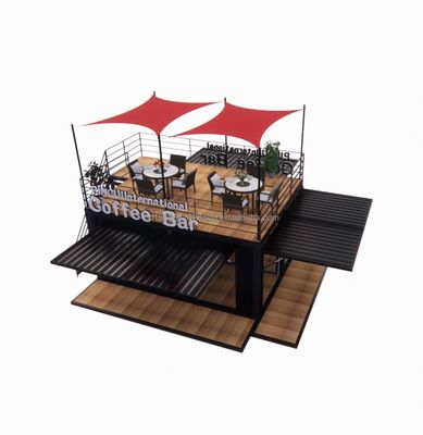 ショップ 20フィート 公園 BBQ コンテナ モバイル 携帯式 組み立て コーヒー バー 木造家 50/75/100mm 波サンドイッチ パネル 壁