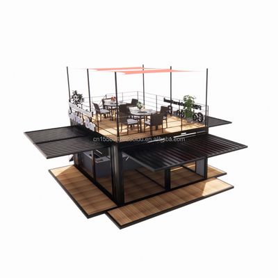 ショップ 20フィート 公園 BBQ コンテナ モバイル 携帯式 組み立て コーヒー バー 木造家 50/75/100mm 波サンドイッチ パネル 壁