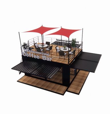 ショップ 20フィート 公園 BBQ コンテナ モバイル 携帯式 組み立て コーヒー バー 木造家 50/75/100mm 波サンドイッチ パネル 壁