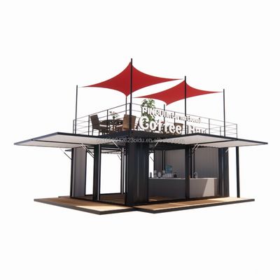 ショップ 20フィート 公園 BBQ コンテナ モバイル 携帯式 組み立て コーヒー バー 木造家 50/75/100mm 波サンドイッチ パネル 壁