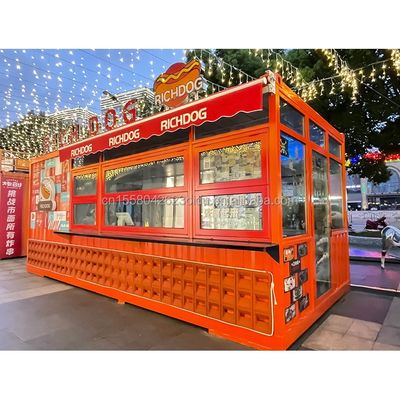 鉄鋼管 主構造とコンテナストアのためのアルミニウム合金窓 プリファブリックビルディングフレーム