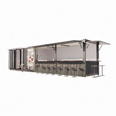鋼鉄管 主構造 20ft-40ft オーダーメイド モジュールコンテナ コーヒーショップ 現代のデザインの食品スタンド