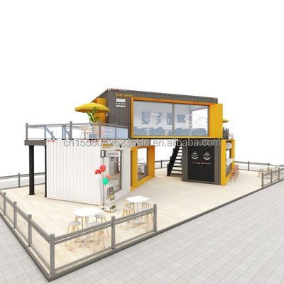 アルミ合金 窓 20フィート 40フィート プリファブ モバイル 配送 バー カフェ レストラン コンテナ モジュラルの家 家