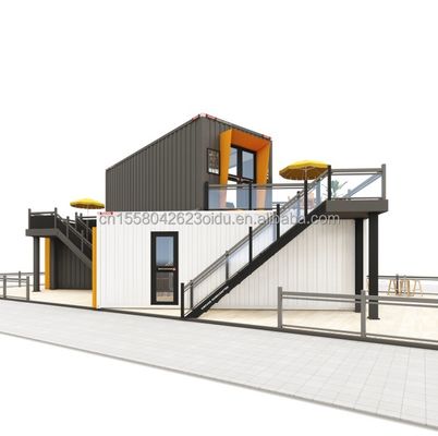 コンテナバー 改造 レストラン コーヒーショップ 鉄鋼構造の建物と50/75/100mmの波サンドイッチパネル壁