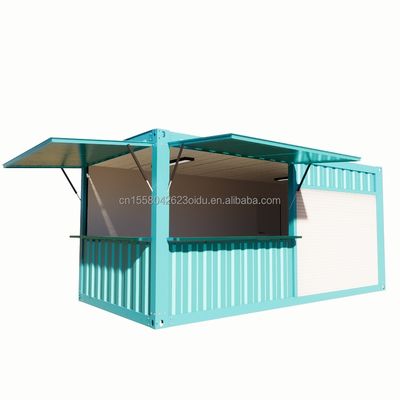 カスタマイズされたカラーポップアップショップ コンテナ コーヒーショップ/バー/ファストフード 20FT フラットパッケージで スーパーマーケットの宣伝のために