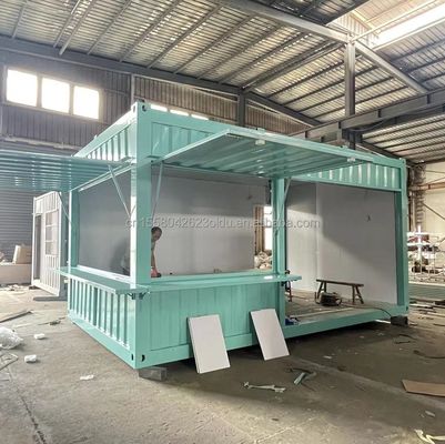カスタマイズされたカラーポップアップショップ コンテナ コーヒーショップ/バー/ファストフード 20FT フラットパッケージで スーパーマーケットの宣伝のために