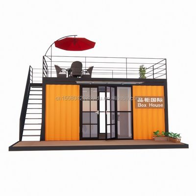ホテル 20 フィート ポータブル コンテナ 服 ショップ プリファブリック カフェ モバイル ストア 倉庫