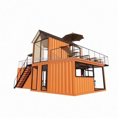 カスタマイズされた斜面屋根 鋼筋構造 ビラ 壁 50/75/100mm 波サンドイッチパネル 浴室と 3 ベッドルーム コンテナハウス