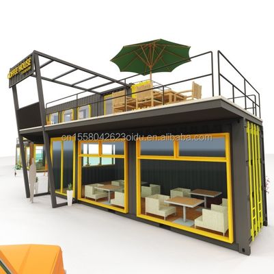 屋外レストラン カフェ バー コンテナハウス 40FT 現代のデザイン 鋼鉄管