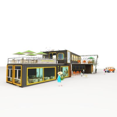 屋外レストラン カフェ バー コンテナハウス 40FT 現代のデザイン 鋼鉄管