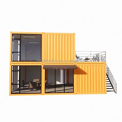 20フィート フラットパッケージ 浴室 屋外 コンテナ 倉庫 部屋 ガラス