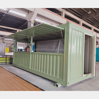 アルミ合金 窓コンテナ カフェバー 10ft 20ft ファストフード ミニポップアップショップ 壁 50/75/100mm 波サンドイッチパネル