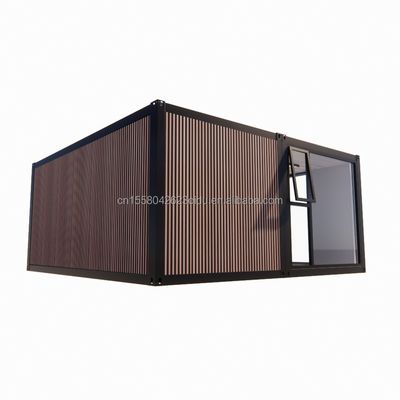 20フィートまたは40フィートのサイズで手頃な価格の家庭住宅のためのフラットトップコンテナ プレファブリケーションスタジオ模倣 木製PVC壁パネル