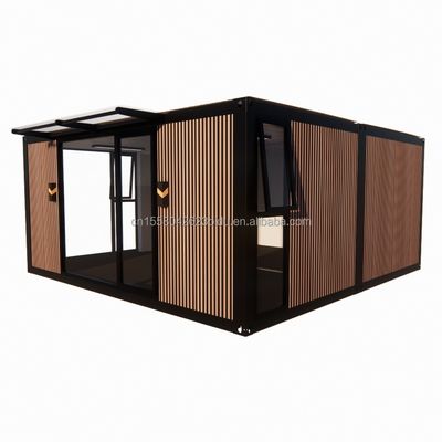20フィートまたは40フィートのサイズで手頃な価格の家庭住宅のためのフラットトップコンテナ プレファブリケーションスタジオ模倣 木製PVC壁パネル