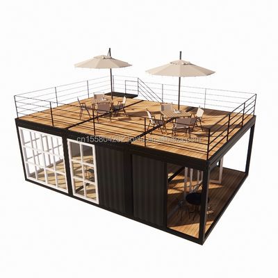 カスタマイズされたカラーコンテナバー コーヒーショップ 中国のデザインスタイルと20フィートのプリファブリックコンテナ