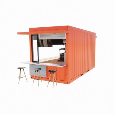 20フィートまたは40フィートの商業用屋外輸送コンテナ カフェバー 簡単にインストール モダンデザイン 鉄鋼ハウス フラットパック コンテナ ベスト