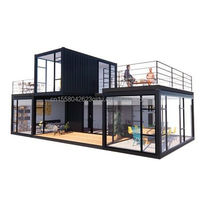 カスタマイズされた色 豪華 モジュール型ホーム コンテナ 鉄鋼住宅 プリファブリック別荘 プリファブリックハウス 店舗用住宅