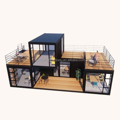 カスタマイズされた色 豪華 モジュール型ホーム コンテナ 鉄鋼住宅 プリファブリック別荘 プリファブリックハウス 店舗用住宅