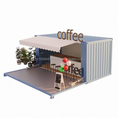 50/75/100mm 波サンドイッチパネル 壁 豪華 20フィート 折りたたむコンテナハウス コーヒーショップ/コンテナカフェ/コンテナバー