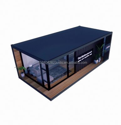 コンテナハウス プリファブリックハウス カスタマイズされた色 木製ガラス 日焼け室ハウス プリファブコンテナハウス