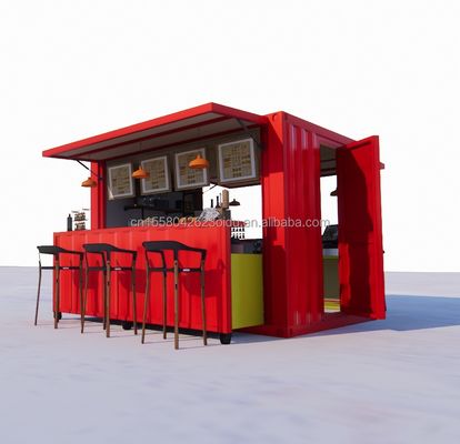 モダンデザイン カスタマイズされた色 折りたたむ可動容器 コーヒーショップ レストランハウス モジュール式キッチン