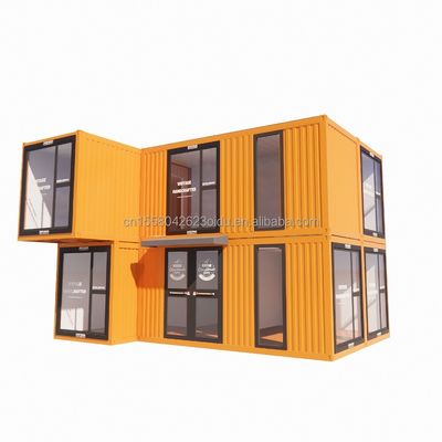 20ft/40ft プリファブ モジュラルの小さなキットセット キャビンホーム コンテナハウス モダンデザインスタイル 3 ベッドルーム 準備済みの家