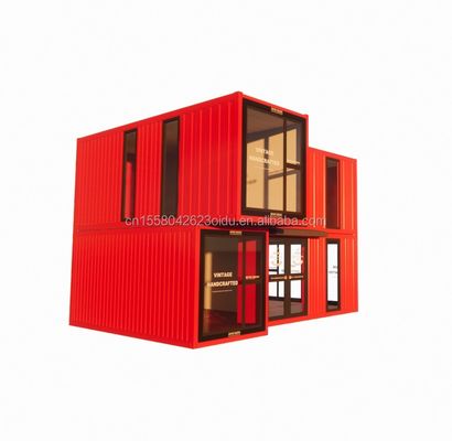20ft/40ft プリファブ モジュラルの小さなキットセット キャビンホーム コンテナハウス モダンデザインスタイル 3 ベッドルーム 準備済みの家