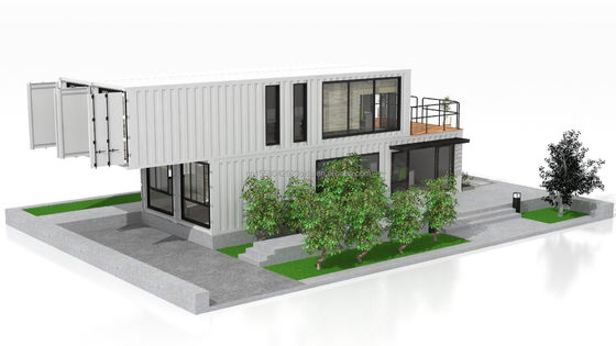 折りたたむ プエルトリコ 住居 40フィート 豪華 パック 輸送 コンテナ モジュール型 プリファブリック プリファブ 市場向け