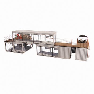 40ft モバイルバー レストラン コンテナ ホテル スチール コンテナ 貯蔵 プリファブビル 鋼筋フレームと折りたたみ