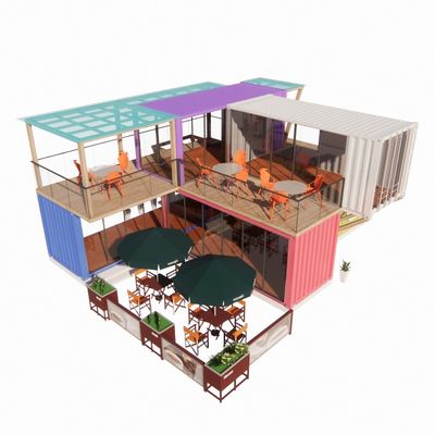 簡単に組み立て,分解 20ft/40ft モジュール式プリファブ 貯蔵 輸送 コンテナ 住宅 アルミ合金窓付きバー