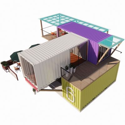 簡単に組み立て,分解 20ft/40ft モジュール式プリファブ 貯蔵 輸送 コンテナ 住宅 アルミ合金窓付きバー
