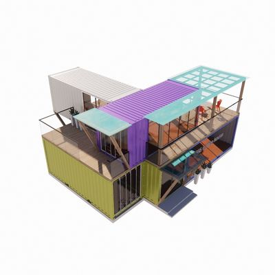 簡単に組み立て,分解 20ft/40ft モジュール式プリファブ 貯蔵 輸送 コンテナ 住宅 アルミ合金窓付きバー