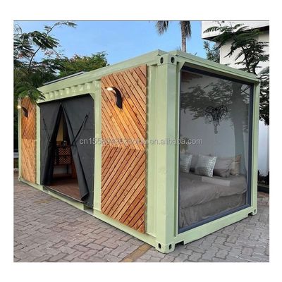 アルミ合金 窓 20ft40ft 2 ベッドルーム コンテナ ガラスドア プリファブリック リビング コンテナ ハウス ホーム スタジオ スタジオ