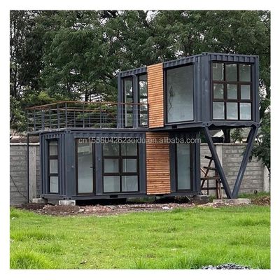 アルミ合金 窓 20ft40ft 2 ベッドルーム コンテナ ガラスドア プリファブリック リビング コンテナ ハウス ホーム スタジオ スタジオ