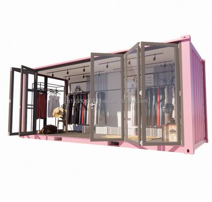カスタマイズされた色鉄枠 20フィート プリファブコンテナ 服飾店 キオスク ブース モバイルショップ