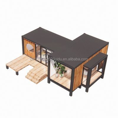 モダンデザイン 高級ガラス壁 プレファブコンテナハウス ストライバード プレファブリックモジュール型ホーム ホテル リゾート ビラ