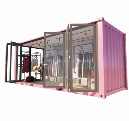 カスタマイズされた色鉄枠 20フィート プリファブコンテナ 服飾店 キオスク ブース モバイルショップ