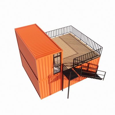 プレファブ 輸送コンテナ ポップアップ カフェ ショップ レストラン 壁 50/75/100mm 波サンドイッチ パネルのオプション