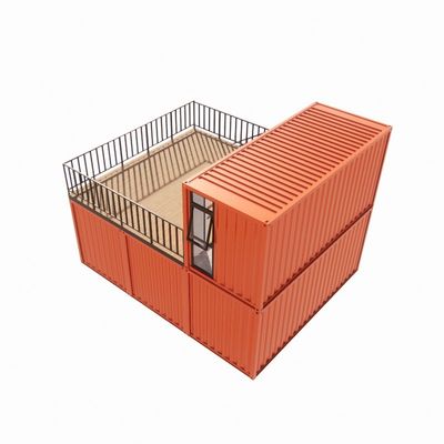 プレファブ 輸送コンテナ ポップアップ カフェ ショップ レストラン 壁 50/75/100mm 波サンドイッチ パネルのオプション
