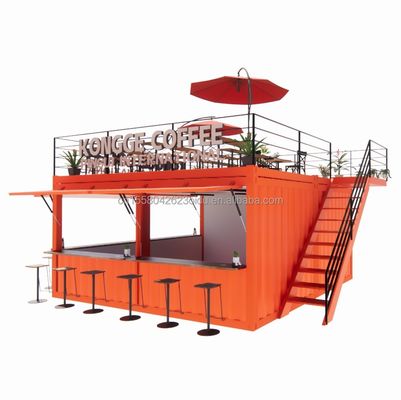 ショップ ミニ 20 フィート ポップアップ ストア コンテナ バー スタンド 頑丈なモジュール式デザインと壁 50/75/100mm 波サンドイッチパネル