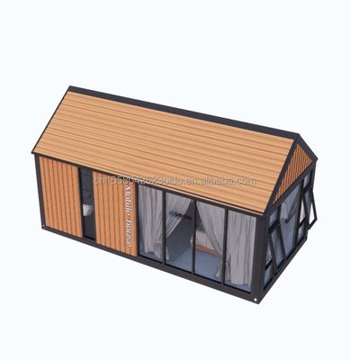 壁50/75/100mmの波サンドイッチパネルを持つ2ベッドルームの木造ハウスホテルで究極の快適さを体験してください