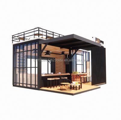 アルミ合金 窓 プリファブリック 輸送 モバイル カフェ ショップ コンテナ バー ショップ 設定可能なレイアウト