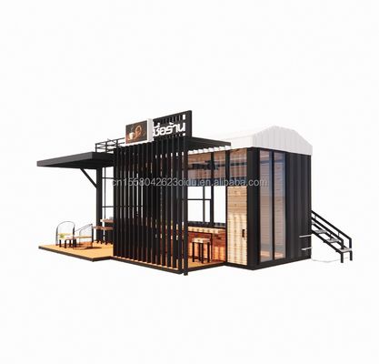 アルミ合金 窓 プリファブリック 輸送 モバイル カフェ ショップ コンテナ バー ショップ 設定可能なレイアウト