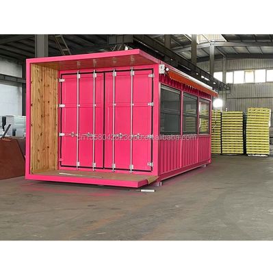 20フィート フラットモバイル コンテナ ショップ 店舗 コーヒー 小売 スタンド 50mm Wave サンドイッチ パネル 壁 ホテル