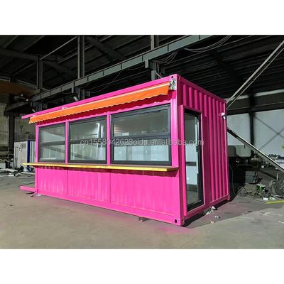 20フィート フラットモバイル コンテナ ショップ 店舗 コーヒー 小売 スタンド 50mm Wave サンドイッチ パネル 壁 ホテル