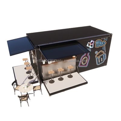 コンテナハウス レストランショップ ストリートフードキオスク 20ft ミニポップアップショップ コンテナ アルミ合金窓