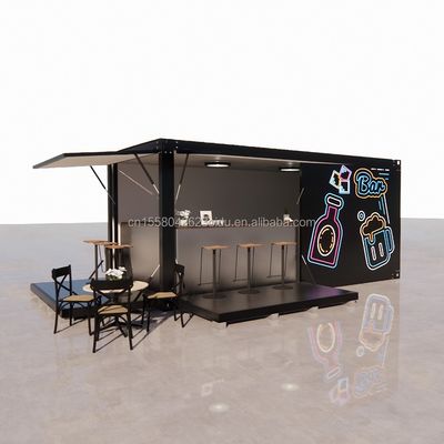 コンテナハウス レストランショップ ストリートフードキオスク 20ft ミニポップアップショップ コンテナ アルミ合金窓