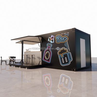 コンテナハウス レストランショップ ストリートフードキオスク 20ft ミニポップアップショップ コンテナ アルミ合金窓