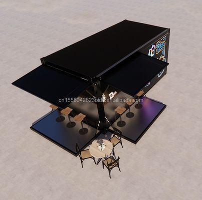 コンテナハウス レストランショップ ストリートフードキオスク 20ft ミニポップアップショップ コンテナ アルミ合金窓